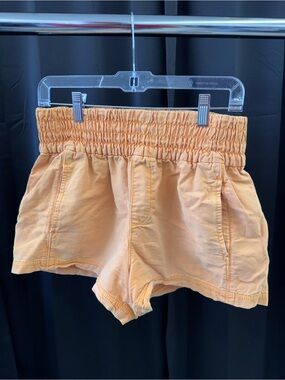 aerie Peach High-Ruched Waist Pull-On Shorts